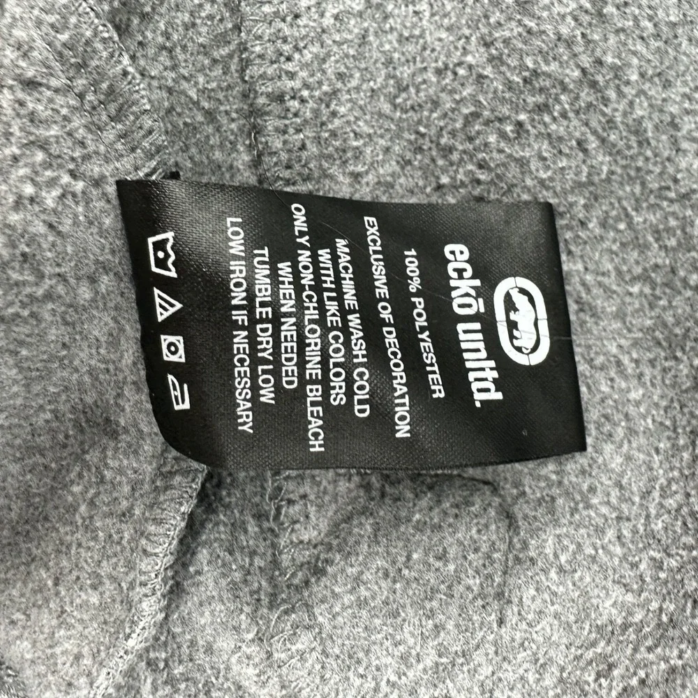ECKO UNLTD Performance Gray Hoodie Sweatshirt Rhino Embroidered‎ Size 2XL XXL